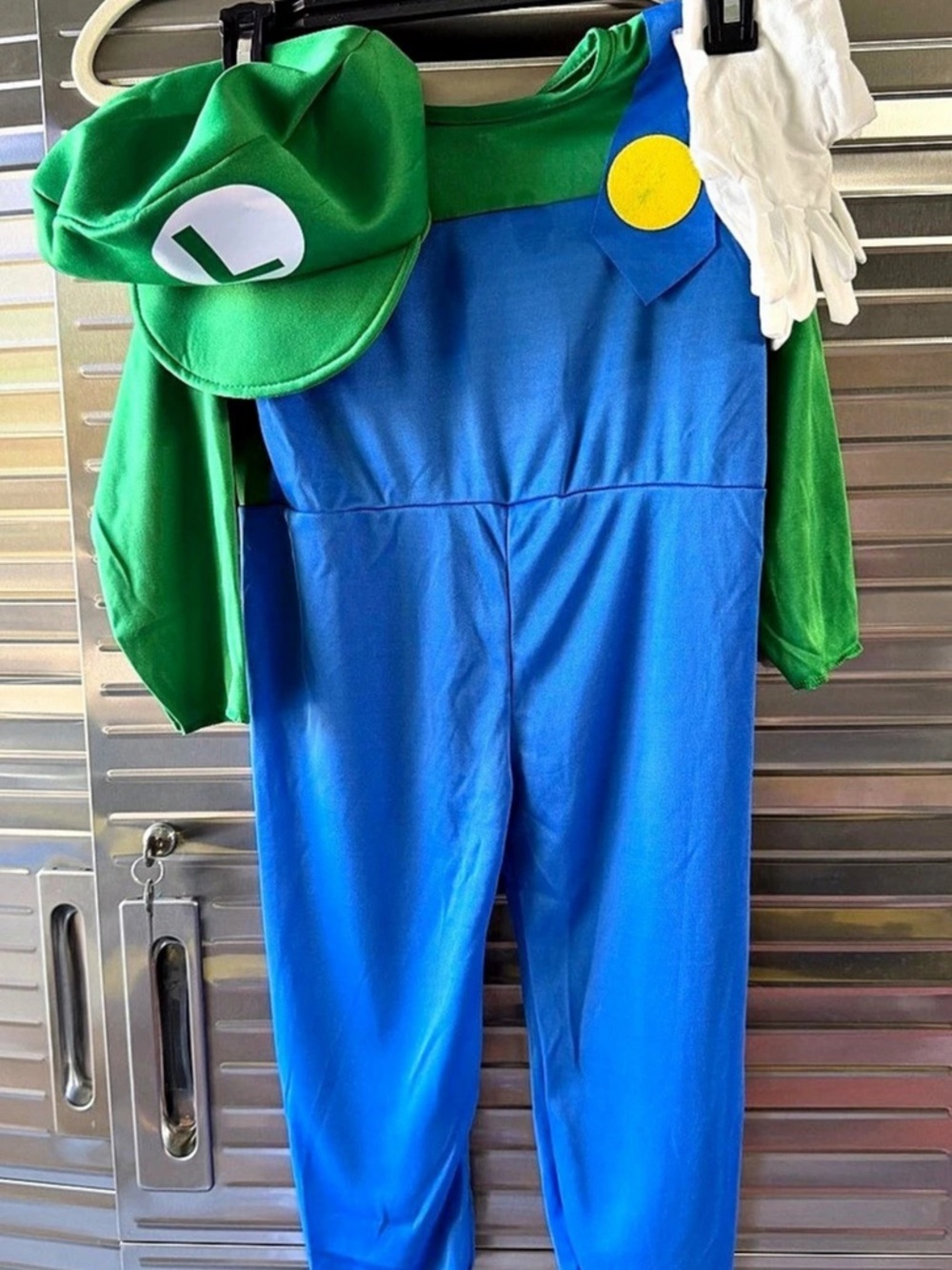Nintendo Super Mario Bros. Luigi Costume Kids Blue & Green